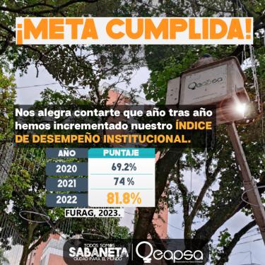 Seguimos mejorando en nuestro índice de desempeño institucional